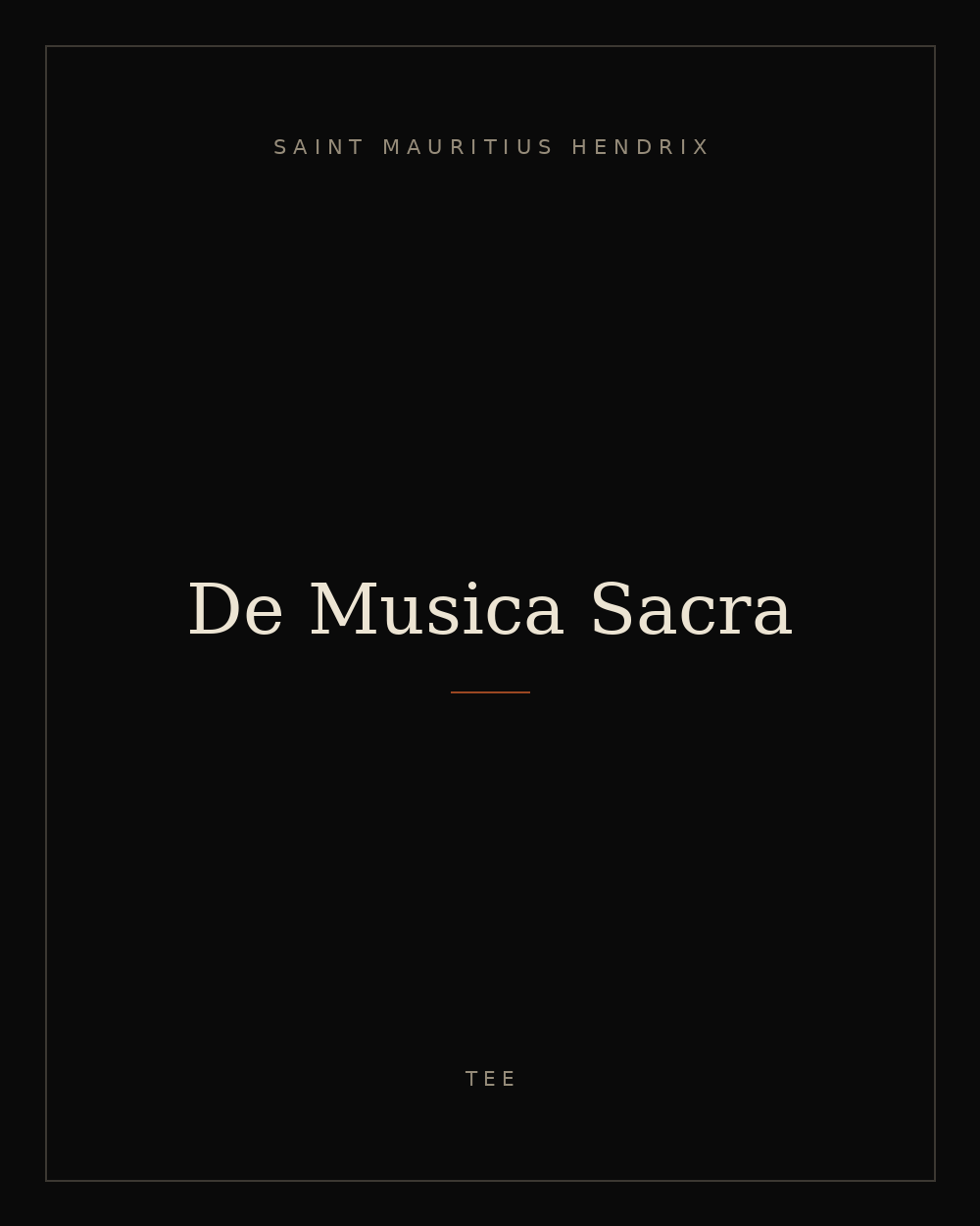 De Musica Sacra — placeholder