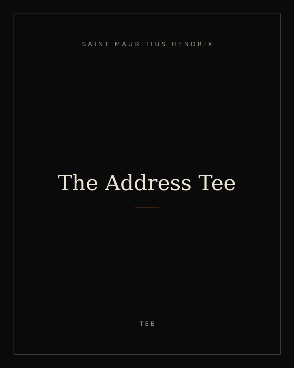 The Address Tee — placeholder