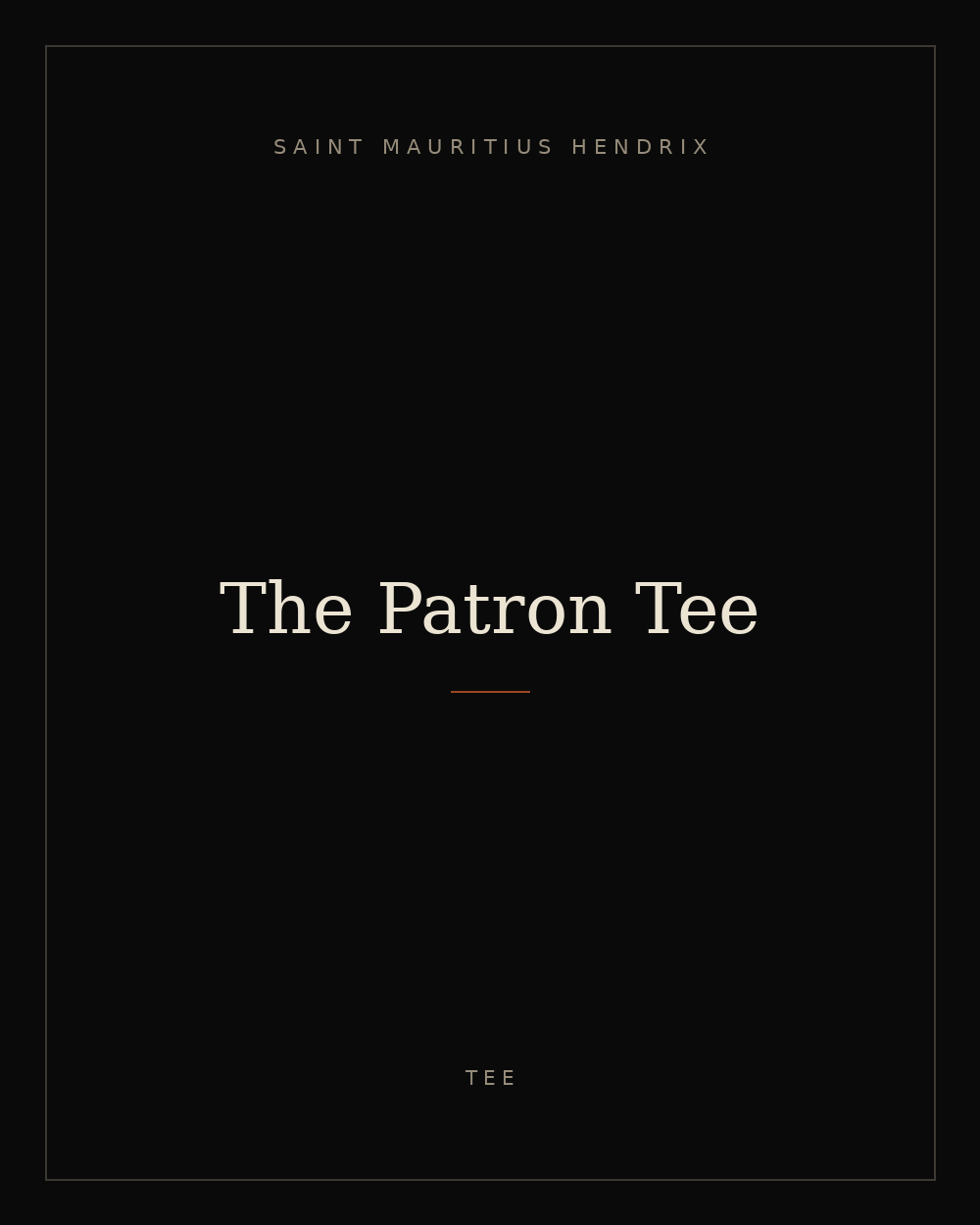 The Patron Tee — placeholder